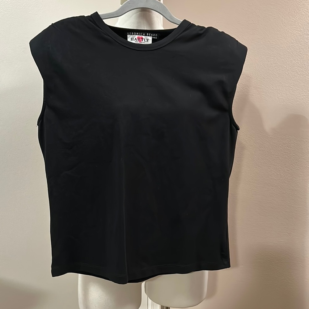 VERONICA Beard Jeans Zaira Stretch Cotton Tee Black